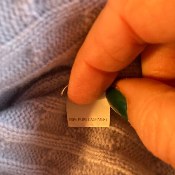 TSE Blue Cable Knit Sweater - Picture 4 of 5